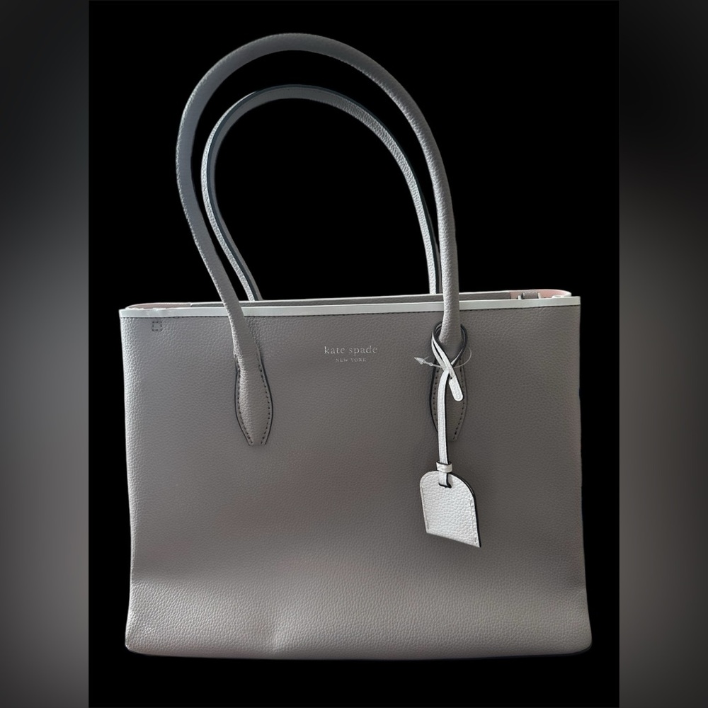 Kate Spade Eva Medium Zip Top Tote in Almonde/Black